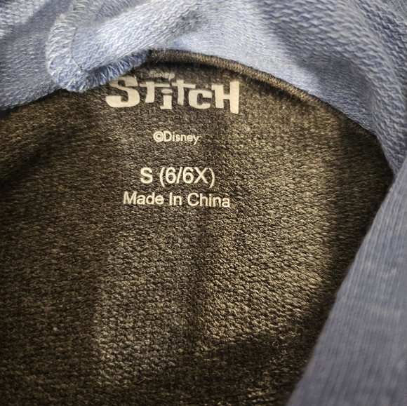 Disney Stitch Hooded Sweatshirt Dress Girls Size 6-6x - Picture 10 of 12